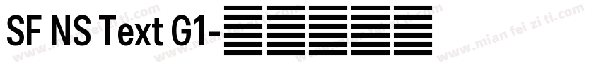 SF NS Text G1字体转换